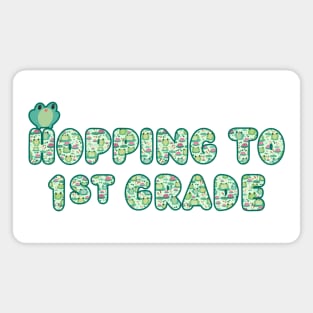 Frog Hopping To First Grade Back To School Magnet